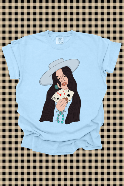 Poker Cowgirl Graphic Tee