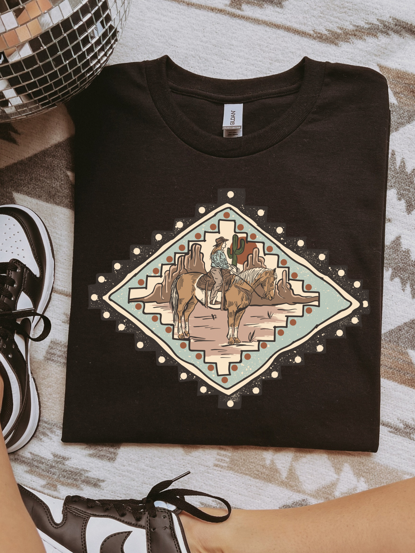 Aztec Cowboy Graphic Tee