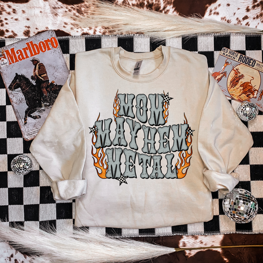 Mom Mayhem Metal Crewneck