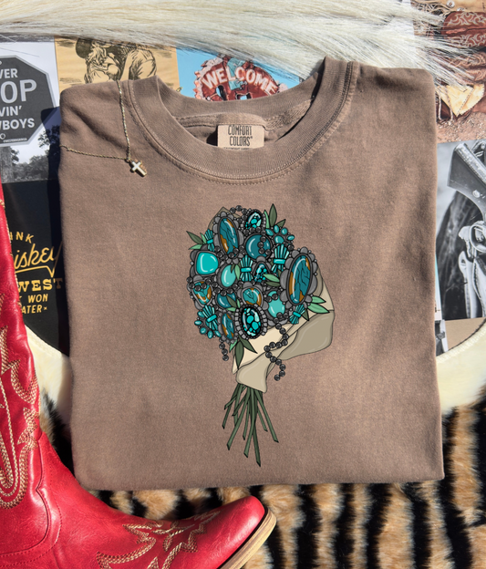 Turquoise Bouquet CC Graphic Tee