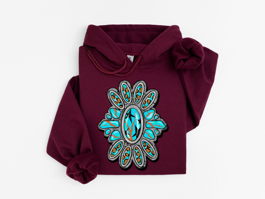 Leopard Turquoise Hoodie