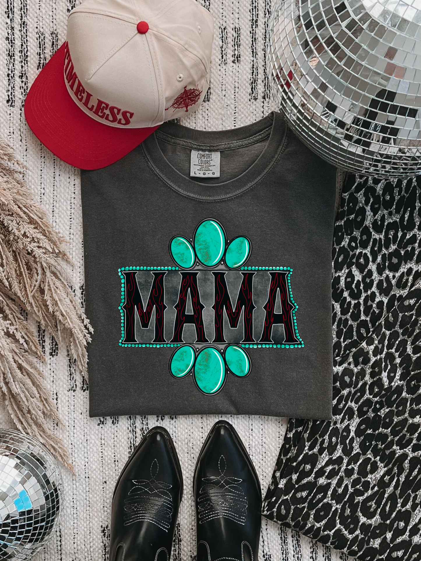 Turquoise Mama CC Graphic Tee