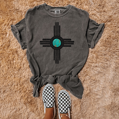 Turquoise Zia CC Graphic Tee