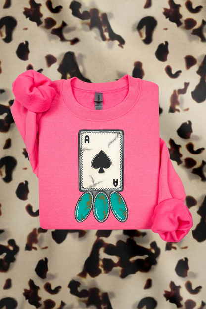 Turquoise Ace Sweatshirt