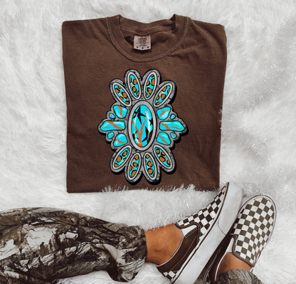 Leopard Turquoise CC Graphic Tee