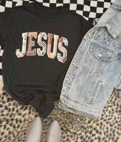 Jesus Patchwork Graphic Tee