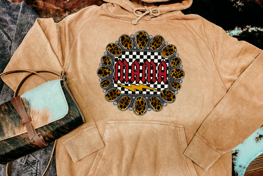 Mama x Leopard Mineral Wash Hoodie