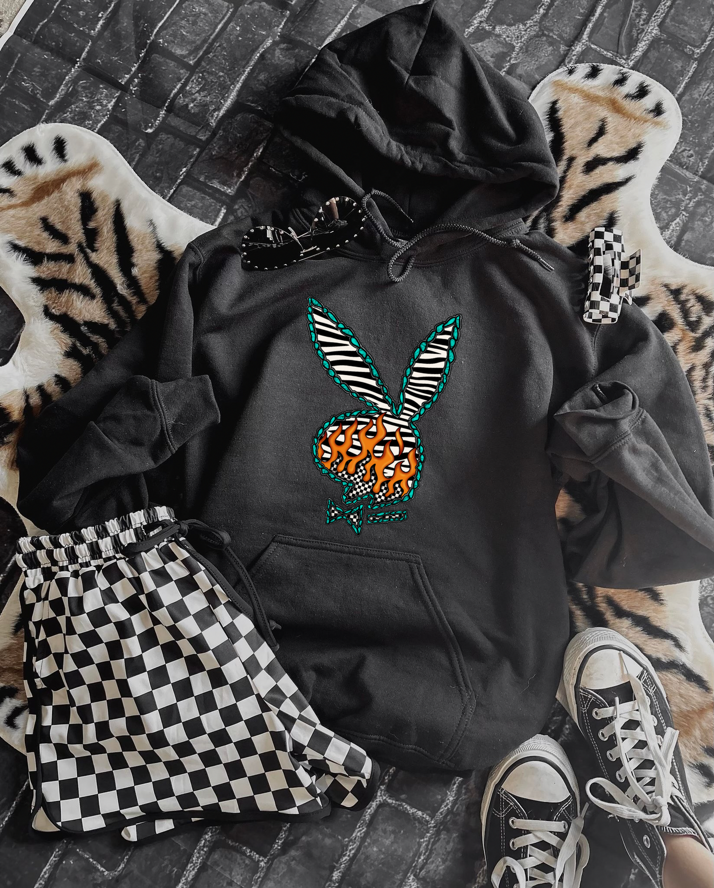 Zebra Playboy Hoodie