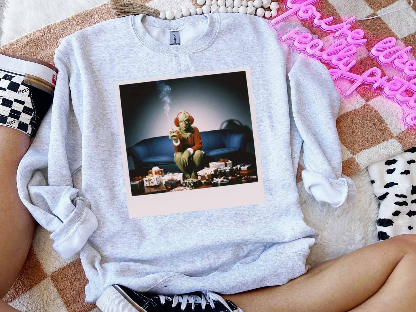 Green Man Polaroid Crewneck