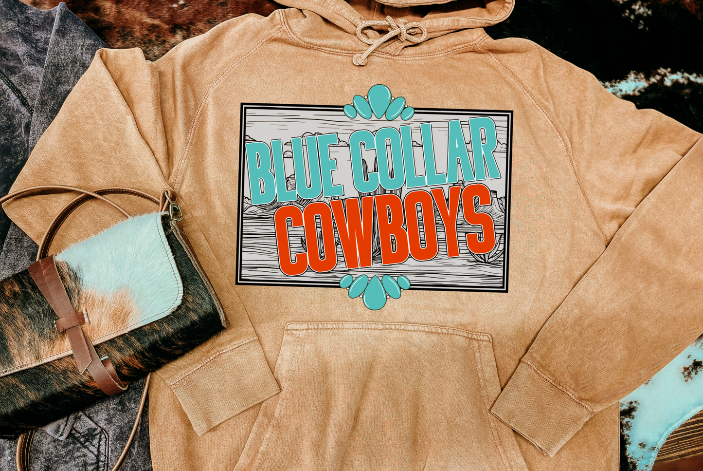 Blue Collar Cowboys Mineral Wash Hoodie
