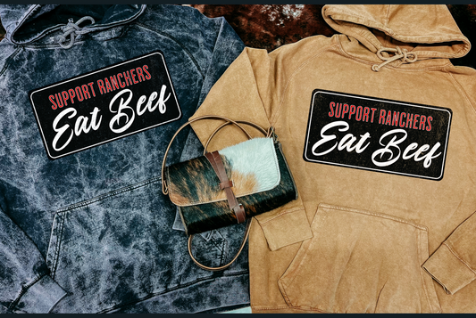 Support Ranchers Mineral Wash Hoodie
