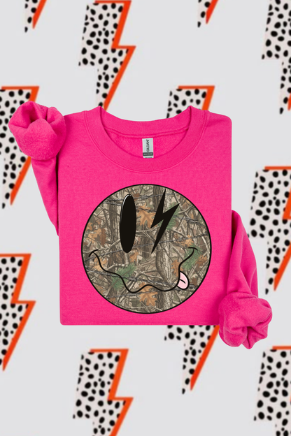 Camo Smiley Sweatshirt