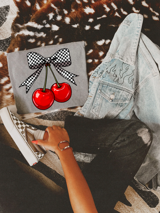 Checkered Cherries CC Graphic Tee