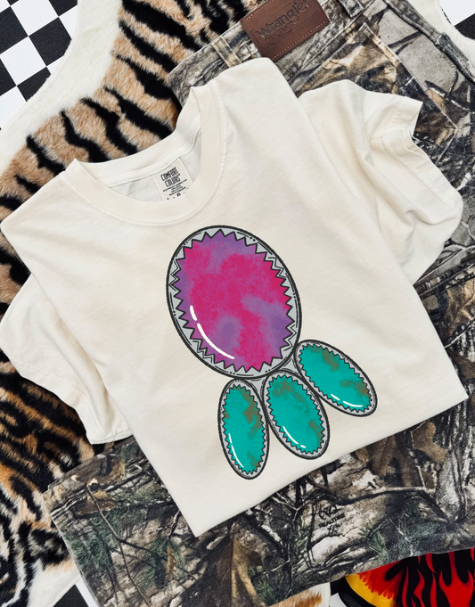 Pink Turquoise CC Graphic Tee