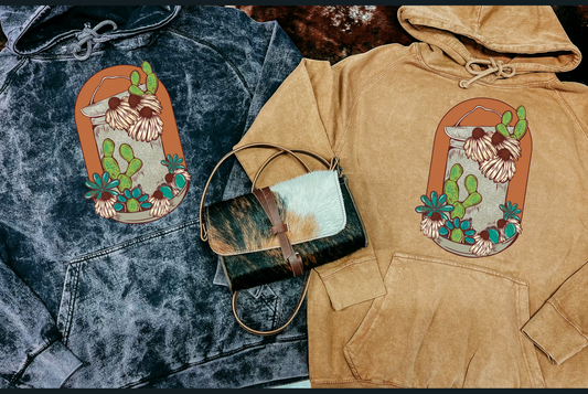 Chicken Feeder Mineral Wash Hoodie