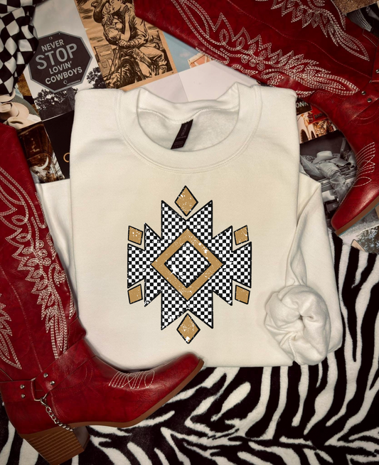 Brown Aztec Crewneck