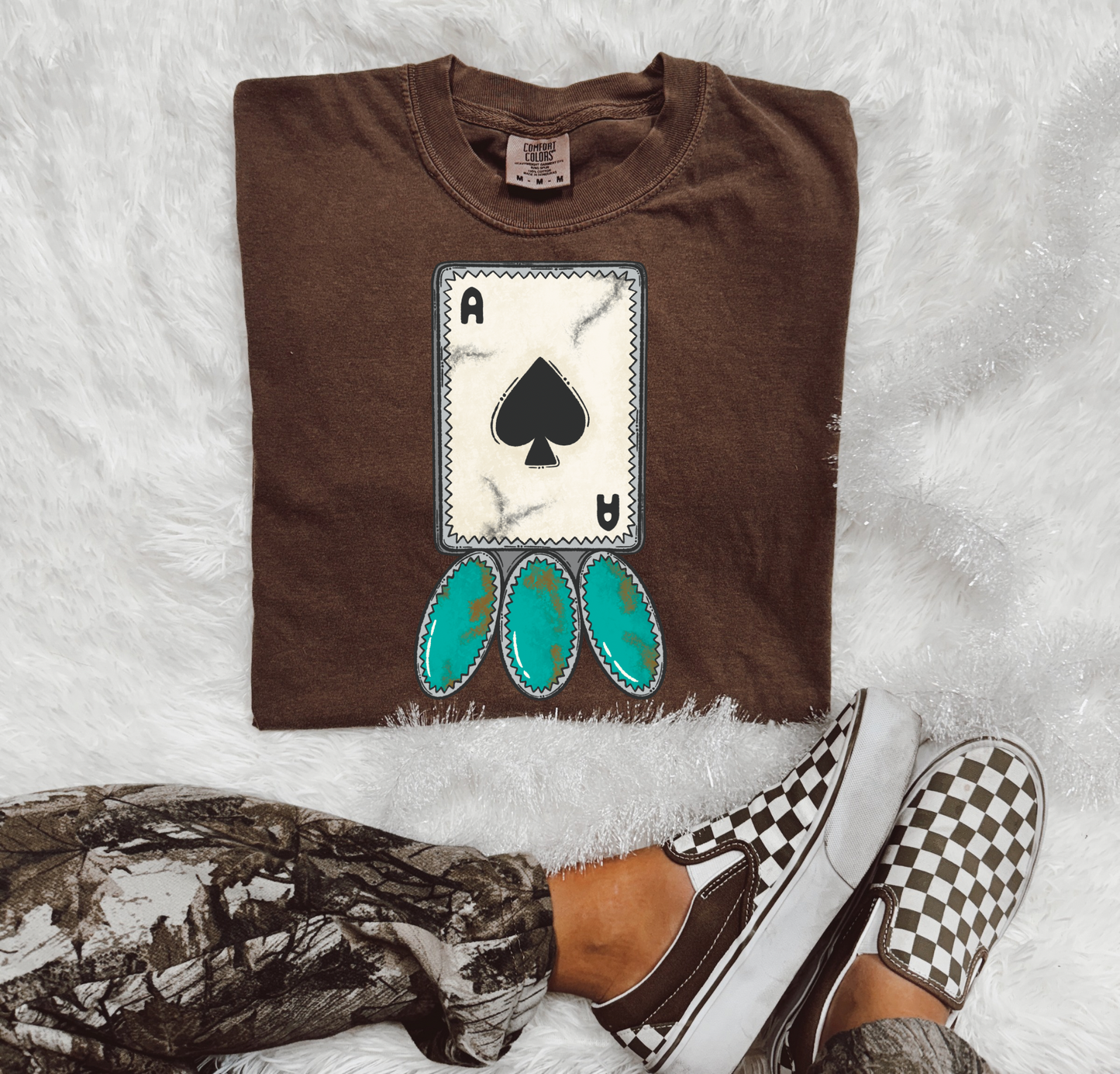 Turquoise Ace CC Graphic Tee