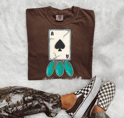 Turquoise Ace CC Graphic Tee