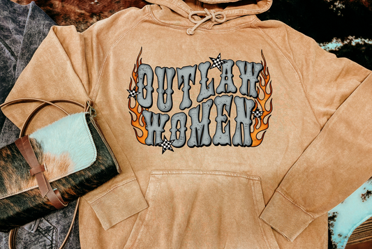 Outlaw Women Mineral Wash Hoodie
