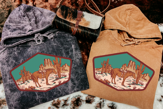 Cactus Clash Mineral Wash Hoodie