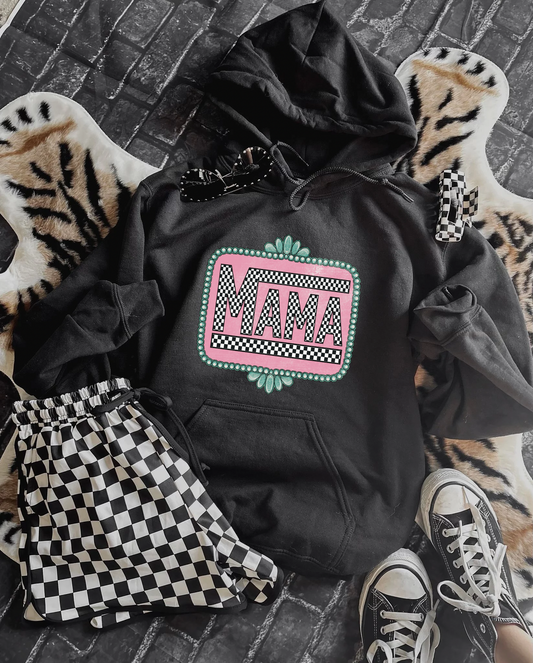 Checkered Mama Hoodie