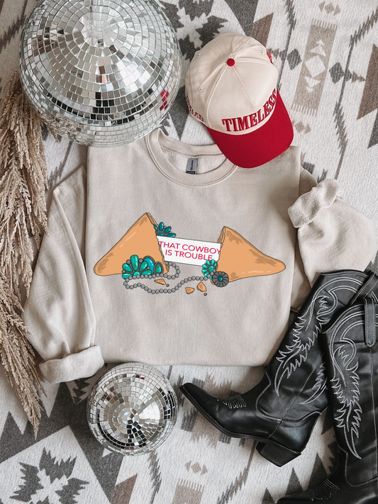 Cowboy = Trouble Crewneck